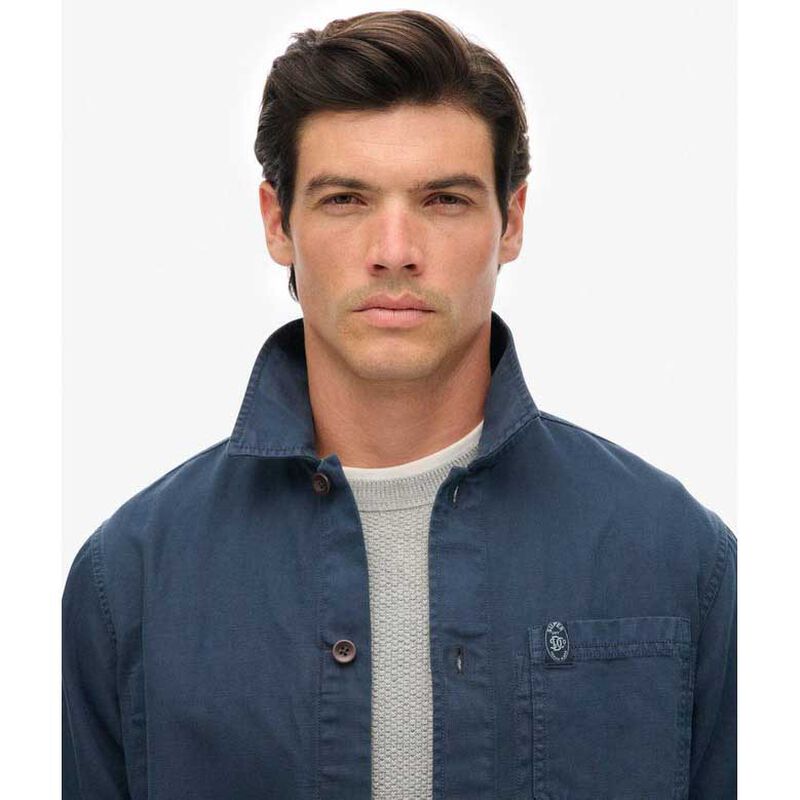 Superdry Merchant Linen-Blend Overshirt image number 2